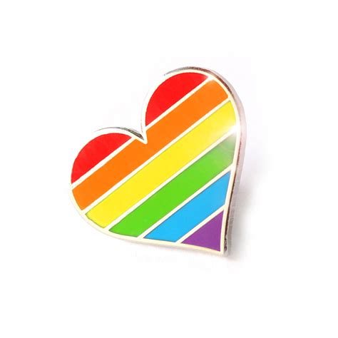 Jewelry Clothing Shoes And Jewelry Wizardpins Rainbow Heart Pride Flag