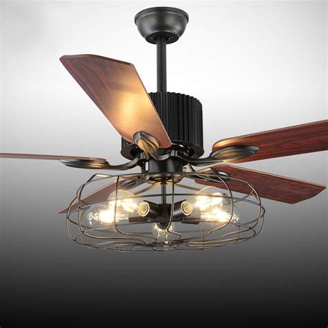 Transform you ceiling fan with this mason jar ceiling fan light kit. Industrial Semi Flush Mount Ceiling Fan with 5 Light ...
