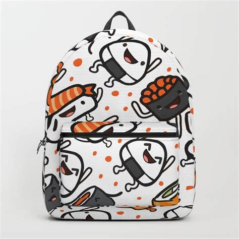 Sushi Party Backpack by plushism | Society6 - Standard ...