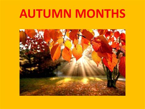 Autumn Months Online Presentation