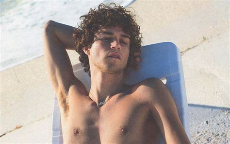 Zachary Quintos Beau Miles Mcmillan Poses For Purple Gayety