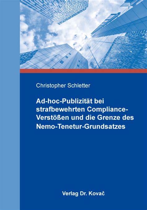 We did not find results for: Ad-hoc-Publizität bei strafbewehrten Compliance-Verstößen ...