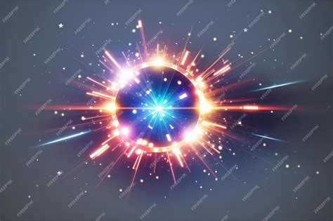 Premium Ai Image Glowing Lights Effect Flare Explosion And Stars
