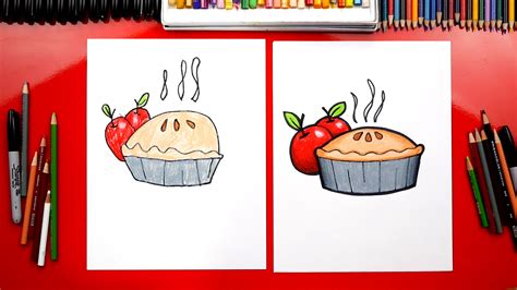 Choose a drawing of food from our drawings database. How To Draw An Apple Pie For Thanksgiving - Art For Kids Hub