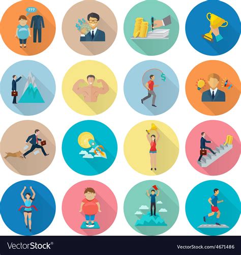 Motivation Icon Flat Royalty Free Vector Image