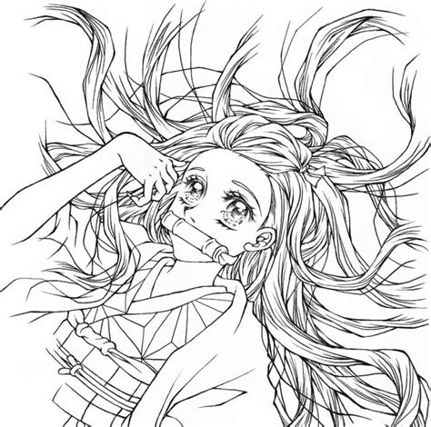 Nezuko coloring pages - ColoringLib