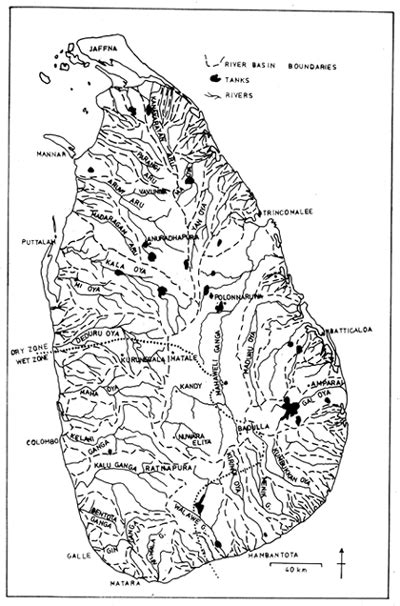 Sri Lanka Map With Rivers Hopdemate