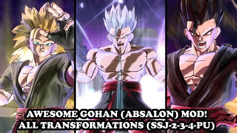 With asia mattu, gavin neal, andy yue, roy bunales. NEW ULTIMATE GOHAN PU FORM! ALL TRANSFORMATIONS (ABSALON)! Dragon Ball Xenoverse 2 Mods - YouTube