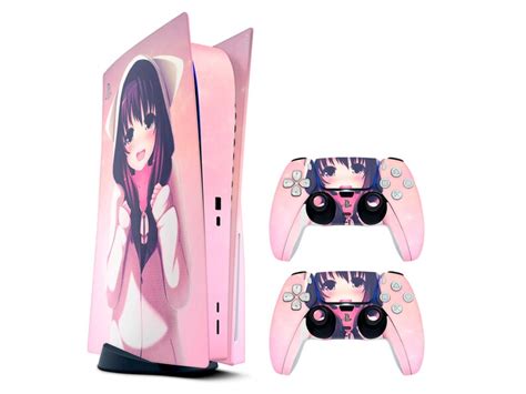 Cute Anime Girl Ps5 Controller And Console Skin Pink Anime Etsy Denmark
