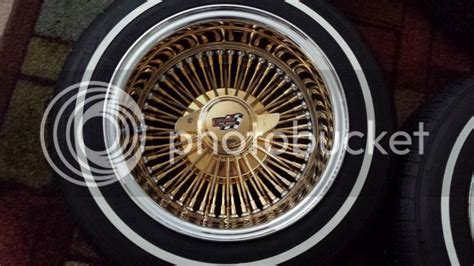 Triple Dayton Stamped Center Gold 14x7 72 Spoke Daytons With Almost Gre
