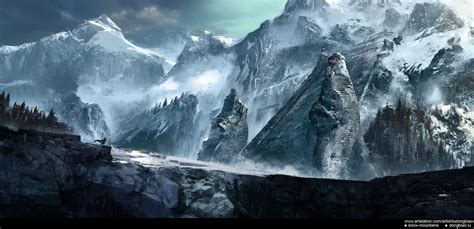 Artstation Snow Mountains Dongbiao Lu Small Dongbiao Lu Fantasy