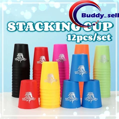 12pcsset Speed Stacking Cup Quick Stacks Cup Professional Flying Cup