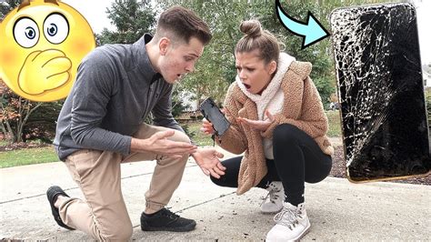 i smashed my girlfriends iphone prank she cries youtube