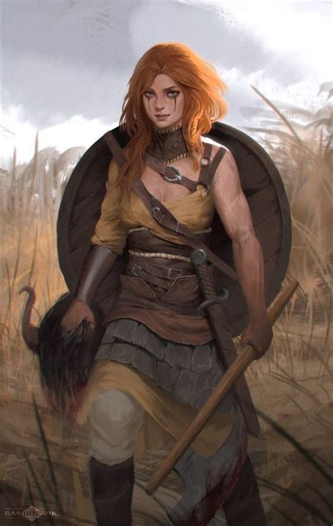Female Viking Warriors Viking Maidens Character Art Character