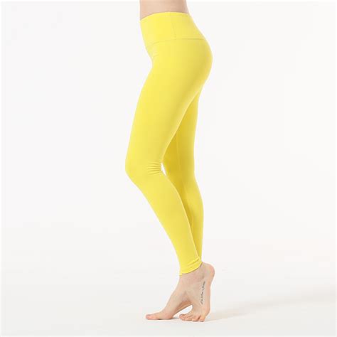 Yellow Yoga Pants Women Running Tights Sports Yoga Pants Patchwork