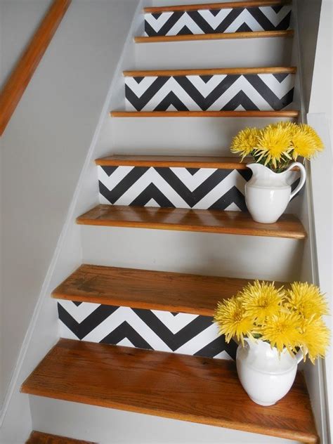 Stairway to heaven better than wallpapering your stairs, these diy adhesive risers are your new best friend. Decorative stair risers - make a statement with your ...