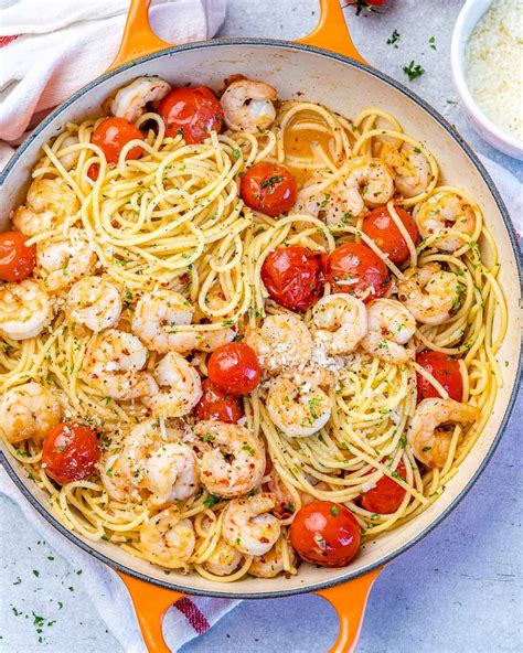 Easy Garlic Shrimp Pasta With Video Healthy Fitness Meals