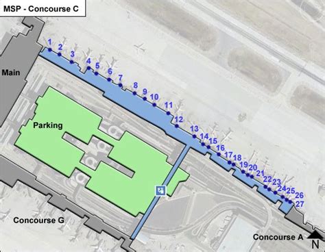 Minneapolis St Paul Airport Msp Concourse C Map