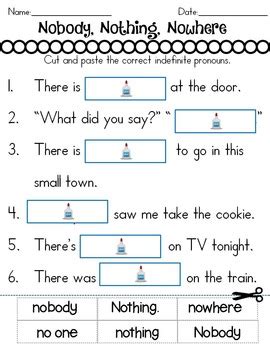 Indefinite Pronouns: No one, Nobody, Nowhere, Nothing by Rock Paper