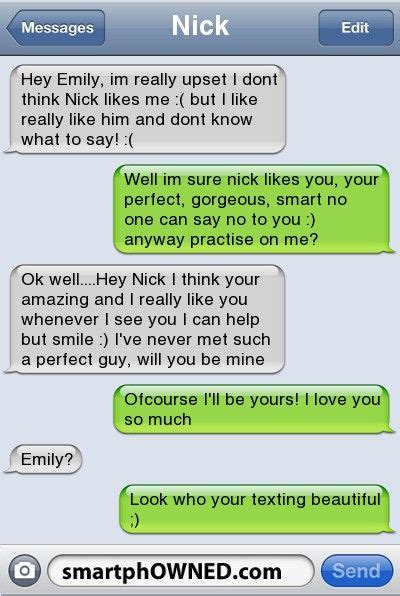 I think i might tell my crush tonight!!! NickHey Emily, im really upset i dont think Nick likes me ...