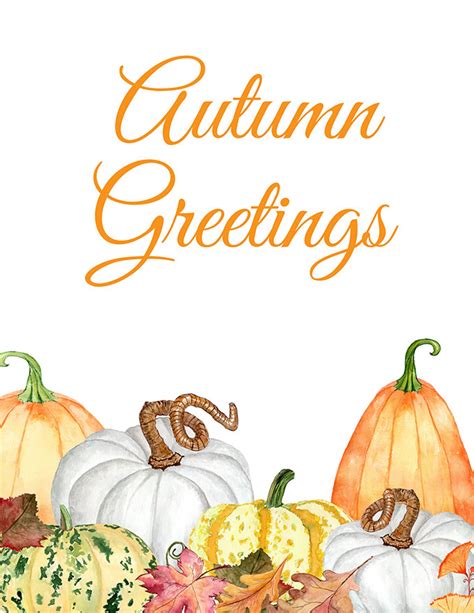 Free Fall Printable With Watercolor Pumpkins House Of Hawthornes