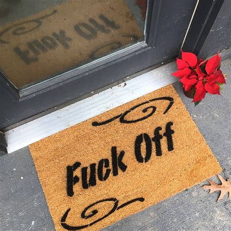 Eyechart Get The Fuck Off My Porch™ Doormat Rude Funny Go Away Etsy
