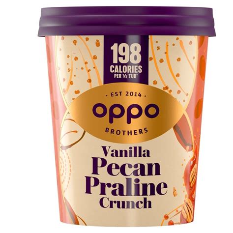 Oppo Ice Cream Vanilla Pecan Praline 475ml Ocado