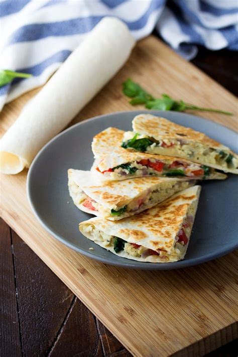 Spinach And Feta Breakfast Quesadillas Freezer Sweet Peas And Saffron