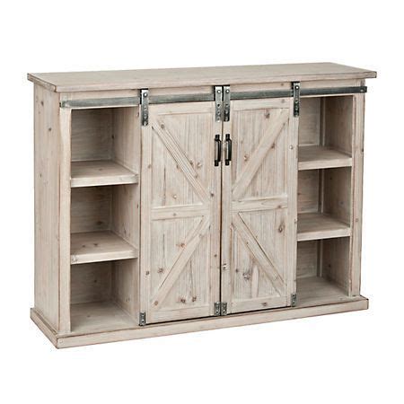 Home décor retailer, kirkland's, reported fiscal 2019 second quarter results on september 5th. White Farmhouse Sliding Door Cabinet | Kirklands ...
