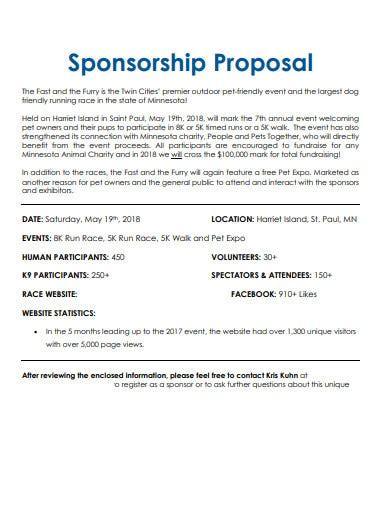 40+ sponsorship letter & sponsorship proposal templates. Sponsorship Letter Template For Non Profit Collection ...