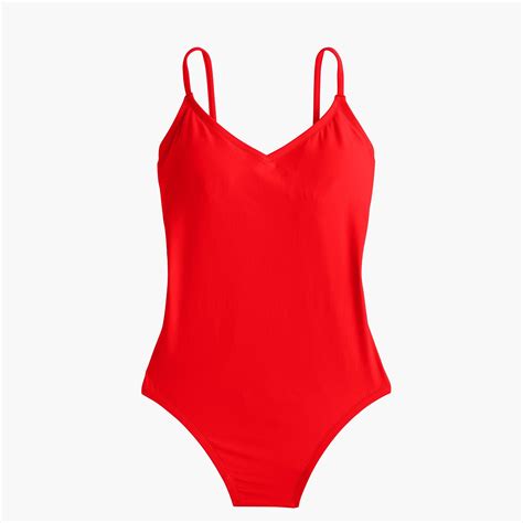 Jcrew Synthetic Ballet One Piece Swimsuit In Bright Cerise Red
