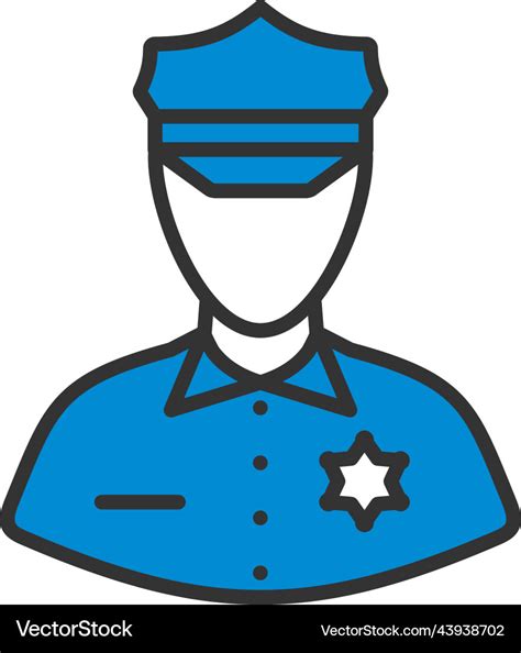 Policeman Icon Royalty Free Vector Image Vectorstock
