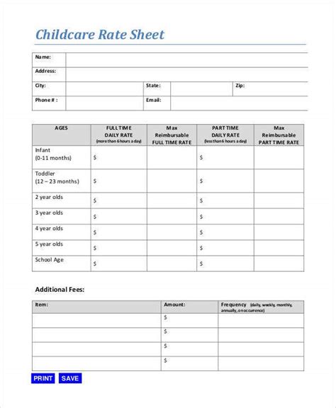 Freight Rate Sheet Template Tutoreorg Master Of Documents