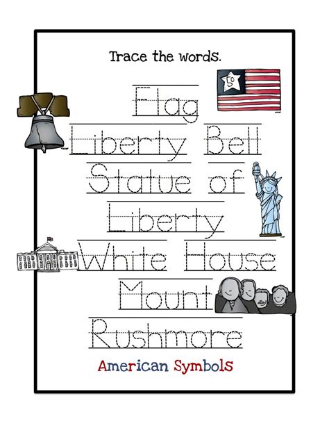 Us Symbols Worksheets