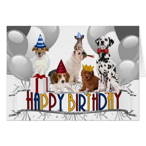 May your birthday be filled with many happy hours and your life with many i hope that you have the greatest birthday ever from the moment you open your eyes in the morning be happy now & start with your birthday. Happy Birthday Dogs From All of Us! Card | Zazzle