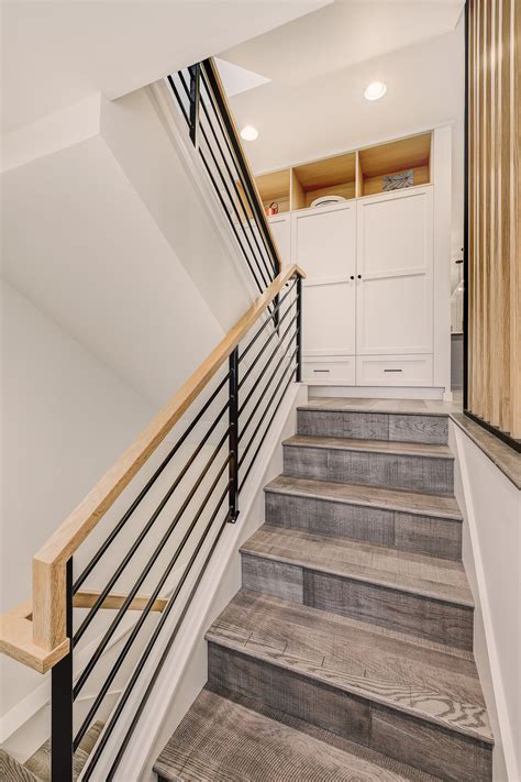 This Staircase Connects The Main Basement And Upper Levels Of This