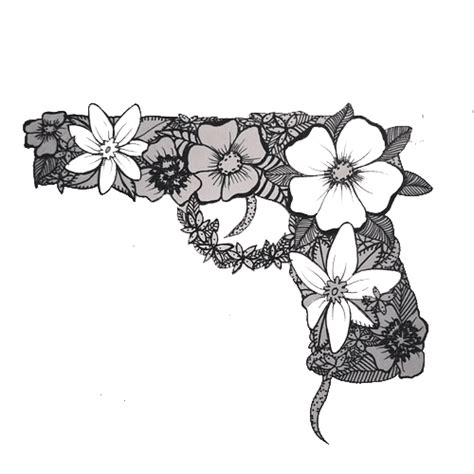 Easy gun drawings step by step how to draw a musket pop path. transparent flower gun | Tumblr