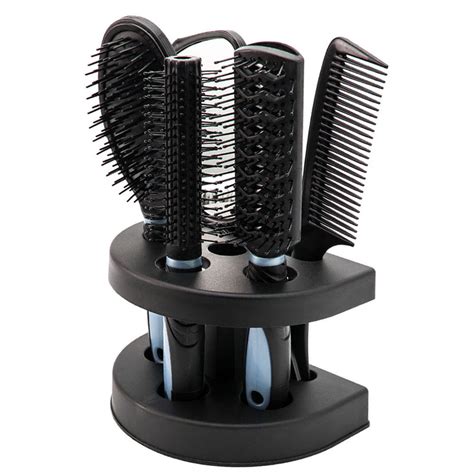 5pcs Hair Brush Comb Set With Shelf Hair Styling Tools Hairdressing