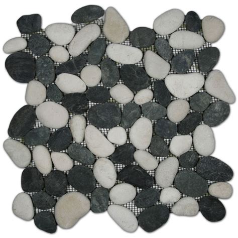 Black And White Pebble Tile Pebble Tile Shop