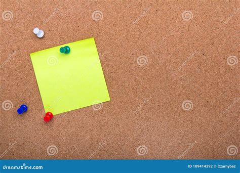 Pin Board Texture For Background Corolful Pins And Sticky Notes Stock