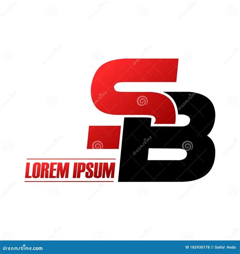 Letter Sb Simple Logo Icon Design Vector Stock Vector Illustration