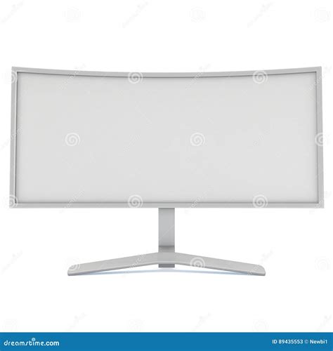 White Lcd Tv Screen Stock Illustration Illustration Of Display 89435553