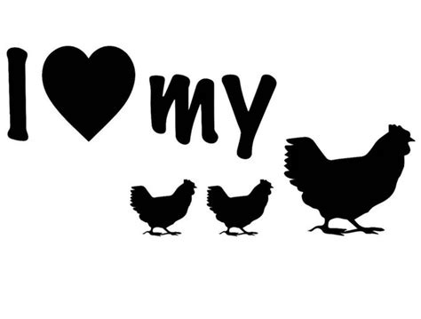 Sale I Love My Chickens Vinyl Decal For Cars Walls Tumblers Etsy