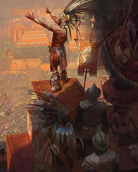 The Great Tenochtitlan By Michael Komarck Aztec Art Mexican Culture
