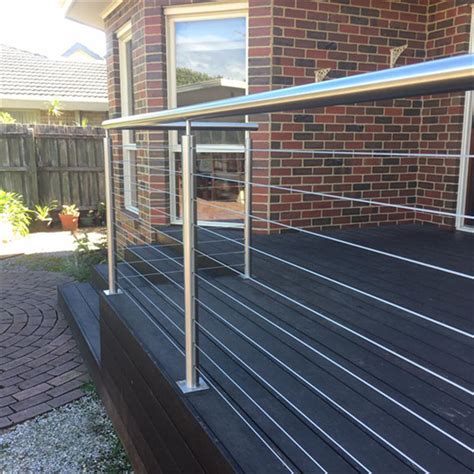 Wire Rope Balustrade Vertical Wire Deck Railing Stainless Steel