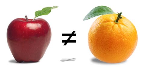 Comparing Apples And Oranges