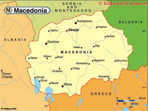 Harta Macedonia Consulta Harta Politica A Macedoniei Pe Infoturismro