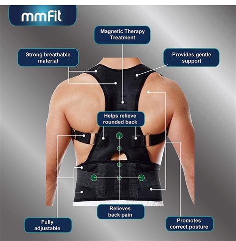 Adjust Magnetic Orthopedic Back Brace Posture Corrector Lumbar Belt Breathabable Ebay