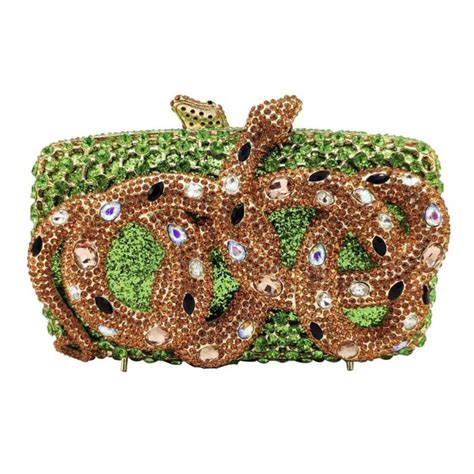 Snake Crystal Bridal Clutch Evening Bags For Brides And Bridesmaids