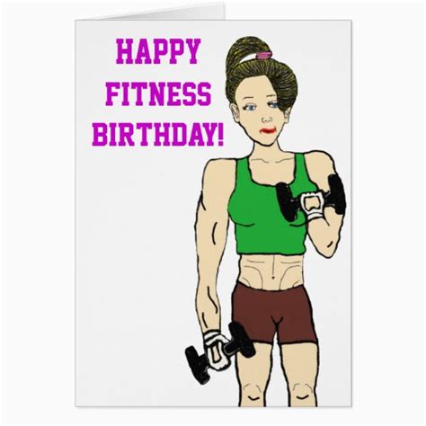 Gym Birthday Card Fitness Birthday Card Zazzle Com BirthdayBuzz